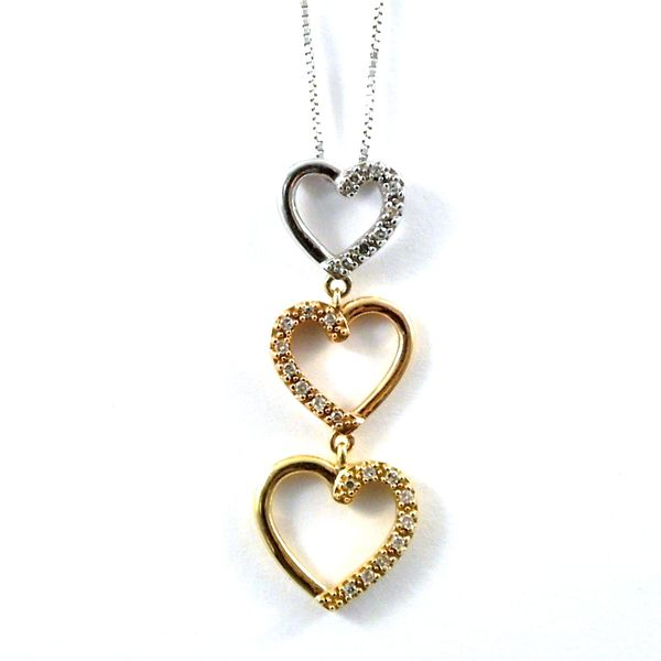Tri-Gold Heart Pendant Joint Venture Jewelry Cary, NC