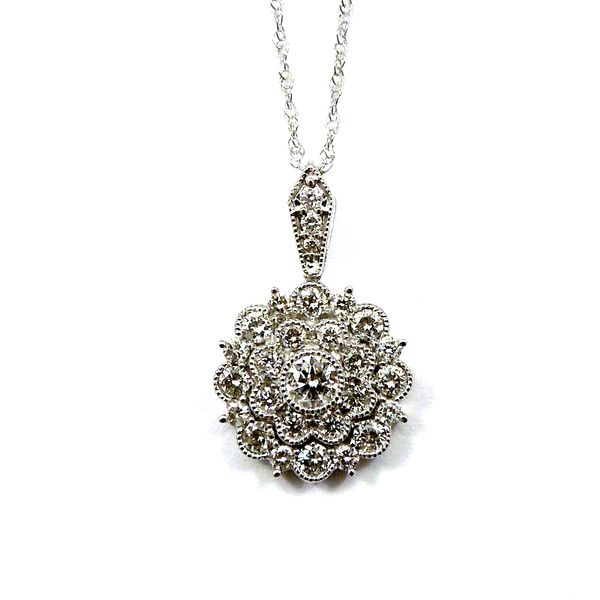 Diamond Circle Pendant with Chain Joint Venture Jewelry Cary, NC
