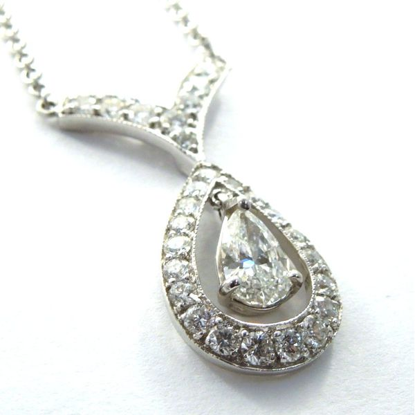 Pear Cut Diamond Necklace Image 2 Joint Venture Jewelry Cary, NC