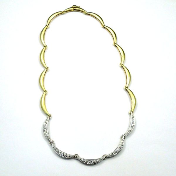 Curved Link Diamond Necklace Joint Venture Jewelry Cary, NC