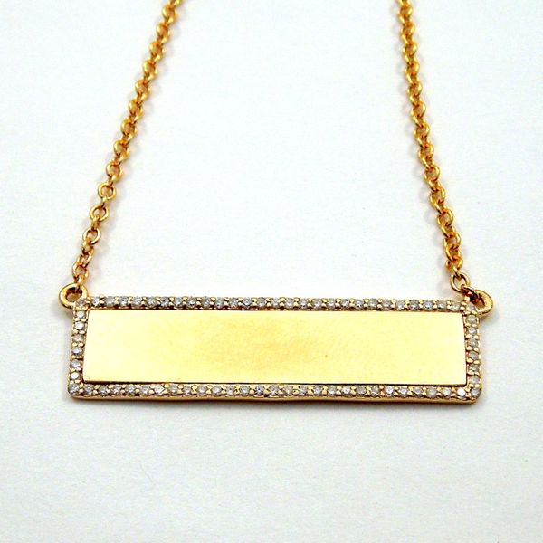 Rose Gold Diamond Plate Necklace Joint Venture Jewelry Cary, NC