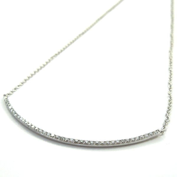 Diamond Curved Necklace Image 2 Joint Venture Jewelry Cary, NC