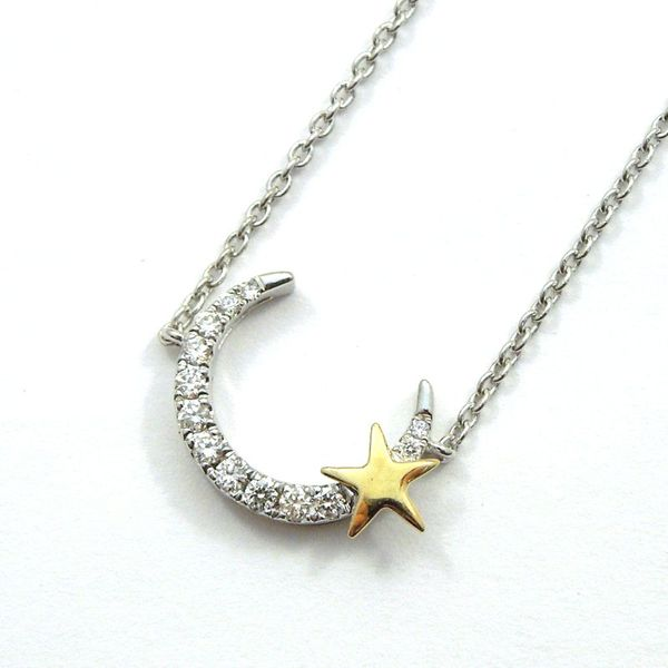 Moon and Star Diamond Necklace Joint Venture Jewelry Cary, NC