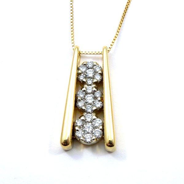 Channel Set Diamond Cluster Necklace Joint Venture Jewelry Cary, NC