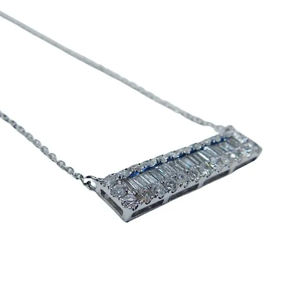 Diamond Bar Necklace Image 2 Joint Venture Jewelry Cary, NC