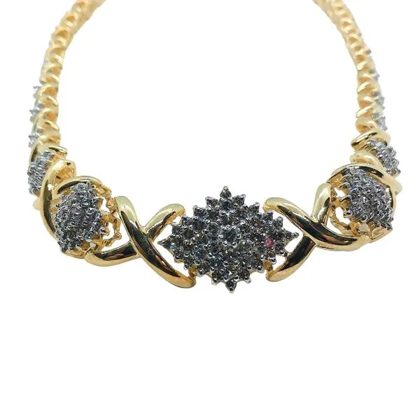 Diamond Cluster Necklace Image 2 Joint Venture Jewelry Cary, NC