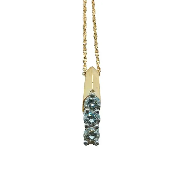 Three Stone Diamond Pendant Joint Venture Jewelry Cary, NC