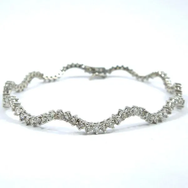 Curved Diamond Bracelet Joint Venture Jewelry Cary, NC