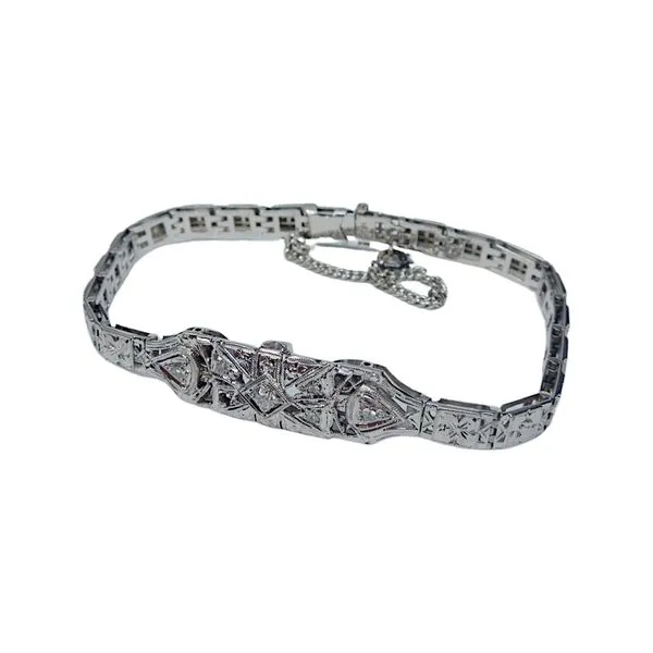 Vintage Inspired Diamond Bracelet Image 2 Joint Venture Jewelry Cary, NC