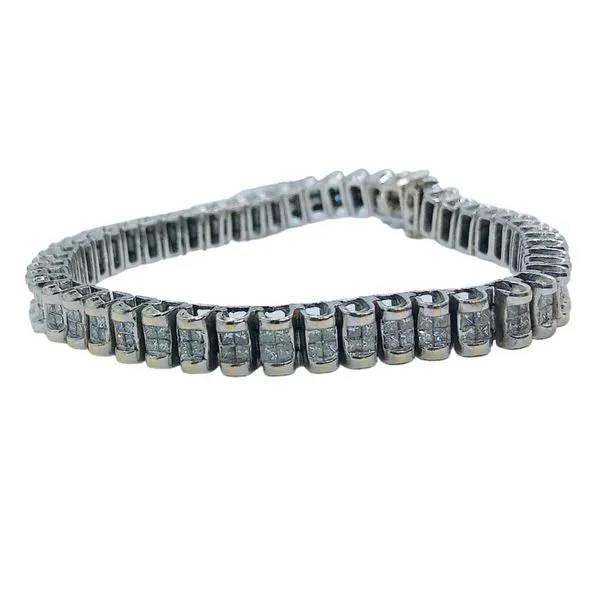 Princess Cut Diamond Station Bracelet Image 3 Joint Venture Jewelry Cary, NC