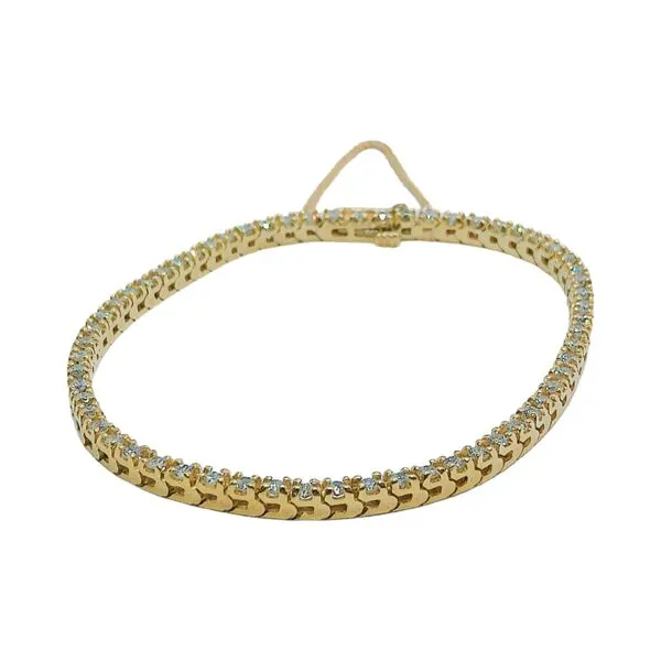 14K Yellow Gold 1.83 CTW Diamond Tennis Bracelet Image 2 Joint Venture Jewelry Cary, NC
