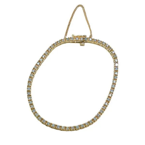 14K Yellow Gold 1.83 CTW Diamond Tennis Bracelet Joint Venture Jewelry Cary, NC