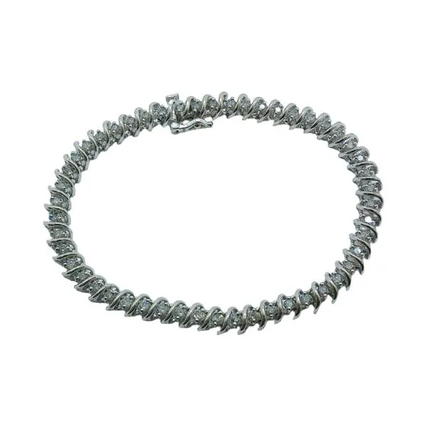 14K White Gold 2.00 CTW Diamond Tennis Bracelet Joint Venture Jewelry Cary, NC