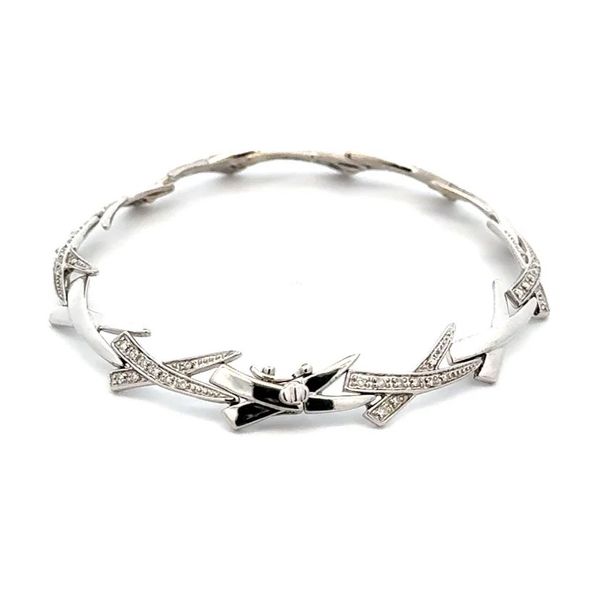 14K White Gold .55 CTW Diamond X Link Estate Bracelet Image 2 Joint Venture Jewelry Cary, NC