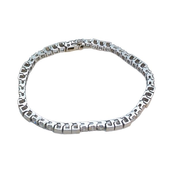 Estate 14K White Gold 3.75 CTW Diamond Tennis Bracelet Image 2 Joint Venture Jewelry Cary, NC
