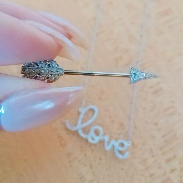 Vintage Diamond Arrow Pin Image 3 Joint Venture Jewelry Cary, NC