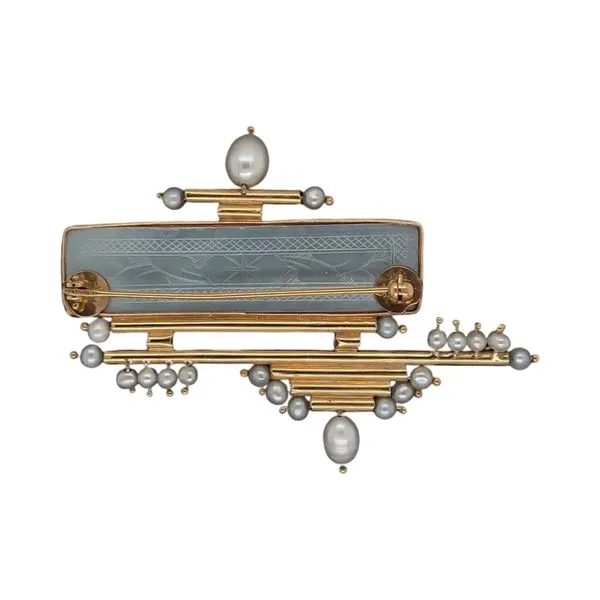 Pearl Gambling Chip Brooch Image 3 Joint Venture Jewelry Cary, NC