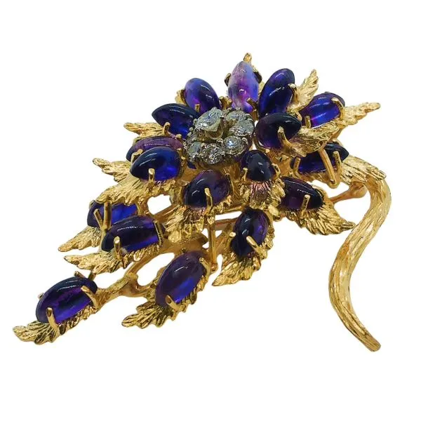 Vintage Amethyst and Diamond Pin Image 2 Joint Venture Jewelry Cary, NC