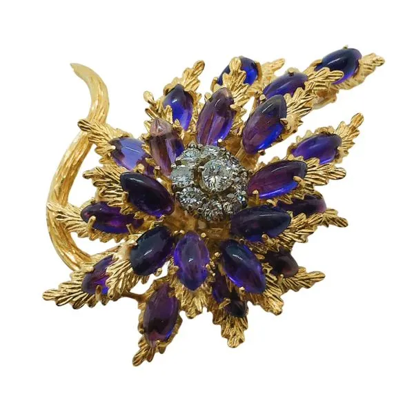 Vintage Amethyst and Diamond Pin Joint Venture Jewelry Cary, NC