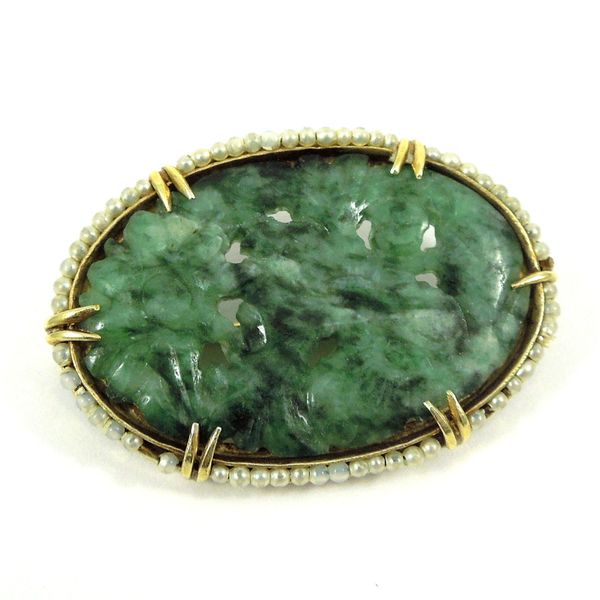 Vintage Jade Brooch Joint Venture Jewelry Cary, NC
