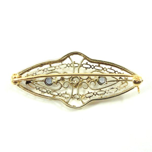 Vintage Diamond and Sapphire Pin Image 2 Joint Venture Jewelry Cary, NC