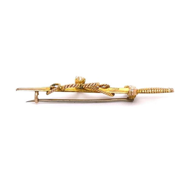 Vintage Pearl Sword Brooch Image 3 Joint Venture Jewelry Cary, NC