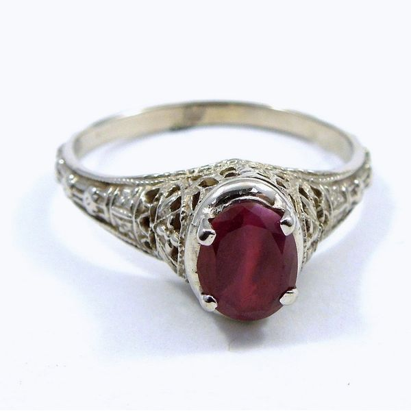 Vintage Inspired Ruby Ring Joint Venture Jewelry Cary, NC