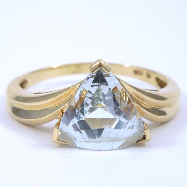 Trillion Cut Aquamarine Ring Joint Venture Jewelry Cary, NC