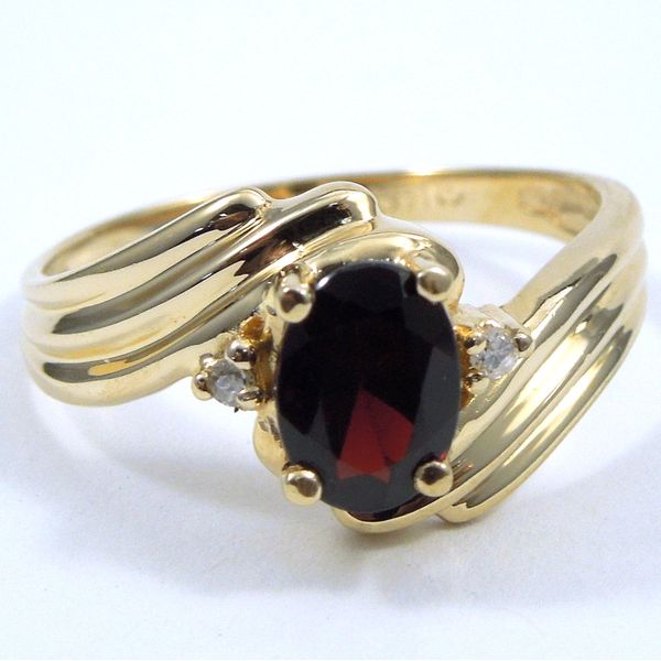 Garnet & Diamond Ring Joint Venture Jewelry Cary, NC