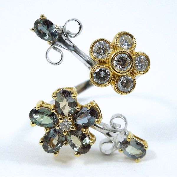 Alexandrite & Diamond Flower Ring Joint Venture Jewelry Cary, NC