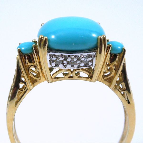 Turquoise & Diamond Ring Image 2 Joint Venture Jewelry Cary, NC