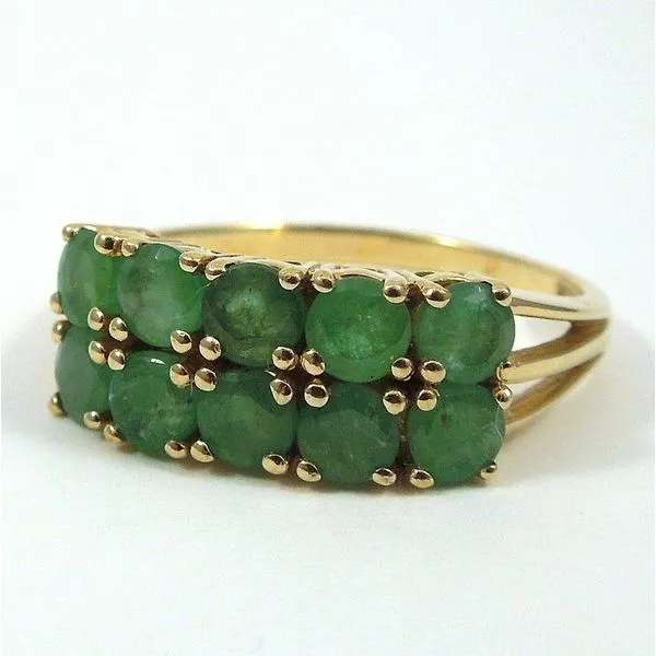 Emerald Double Row Band Joint Venture Jewelry Cary, NC