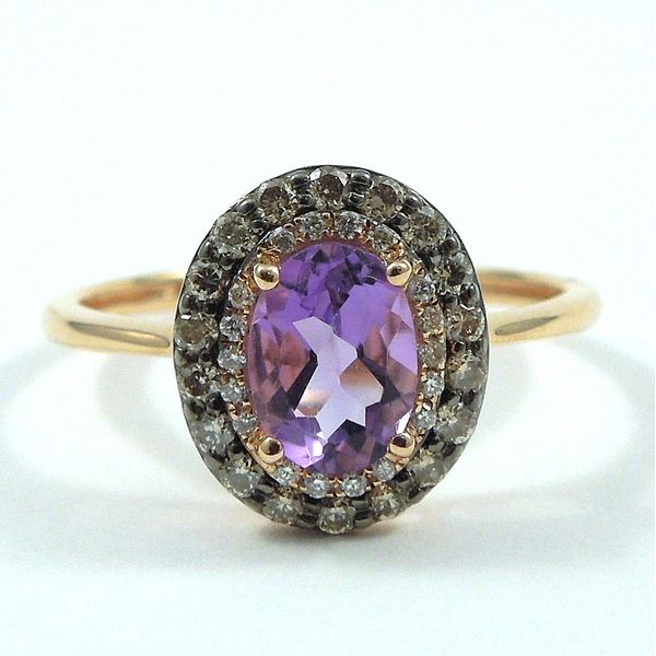 Amethyst & Diamond Double Halo Style Ring Joint Venture Jewelry Cary, NC