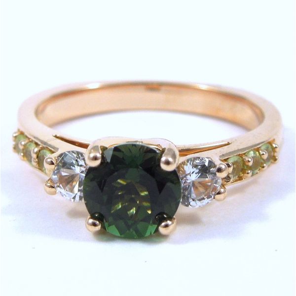 Rose Gold Green Tourmaline Ring Joint Venture Jewelry Cary, NC
