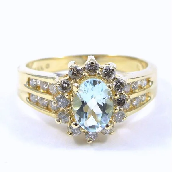 Aquamarine & Diamond Ring Joint Venture Jewelry Cary, NC