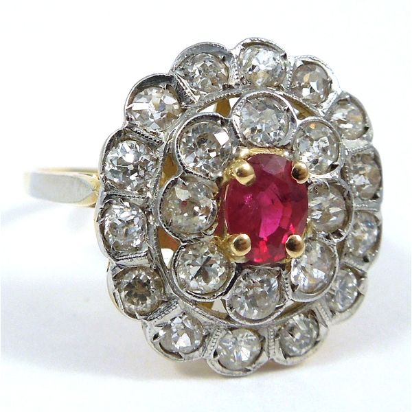 Vintage Inspired Ruby & Diamond Ring Joint Venture Jewelry Cary, NC