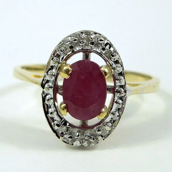 Ruby & Diamond Circle Ring Joint Venture Jewelry Cary, NC