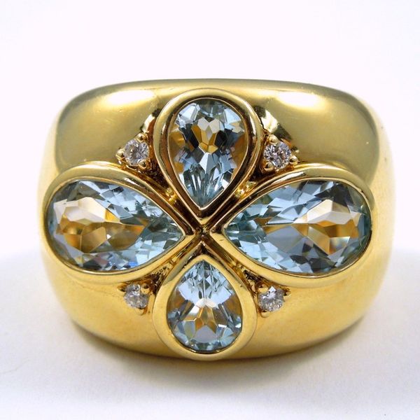 Wide Blue Topaz Ring Joint Venture Jewelry Cary, NC