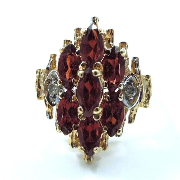 Garnet Cluster Ring Joint Venture Jewelry Cary, NC