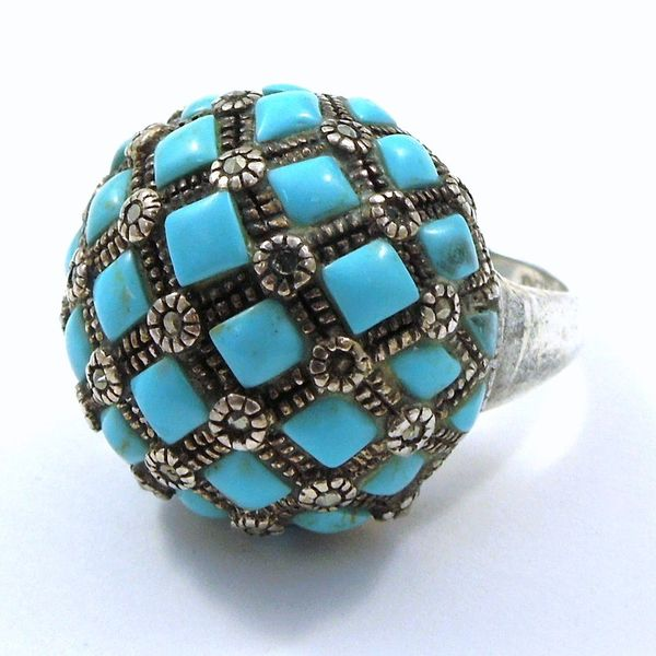 Turquoise Dome Ring Joint Venture Jewelry Cary, NC