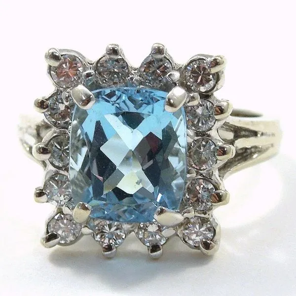 Aquamarine & Diamond Ring Joint Venture Jewelry Cary, NC