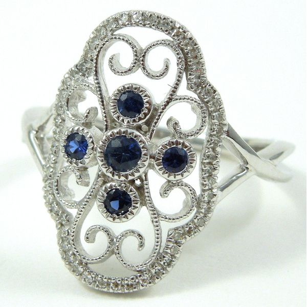 Sapphire Vintage Inspired Ring Joint Venture Jewelry Cary, NC