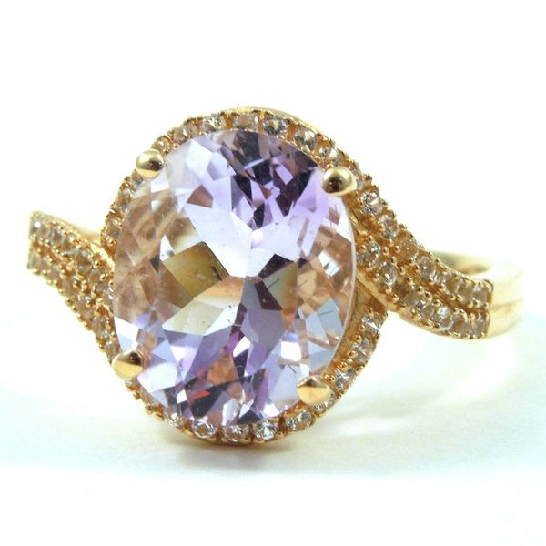 Rose de France Amethyst & White Sapphire Ring Joint Venture Jewelry Cary, NC