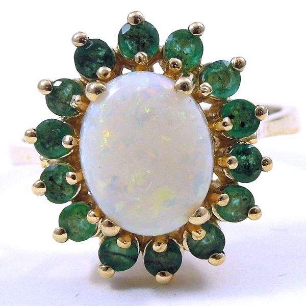 Opal & Emerald Ring Joint Venture Jewelry Cary, NC