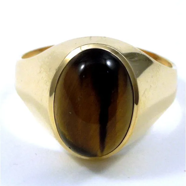 Gents Tiger Eye Ring 001 200 01916 Colored Stone Rings Joint Venture Jewelry Cary Nc
