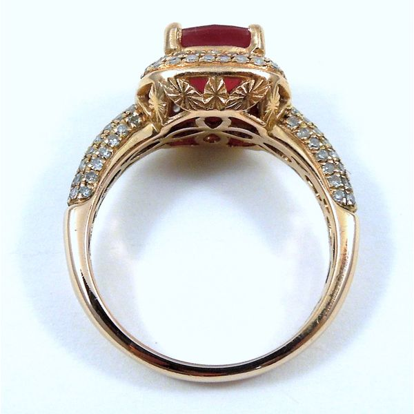 Rose Gold Ruby & Diamond Ring Image 2 Joint Venture Jewelry Cary, NC