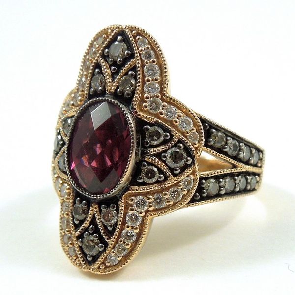 Le Vian Garnet & Diamond Ring Image 2 Joint Venture Jewelry Cary, NC