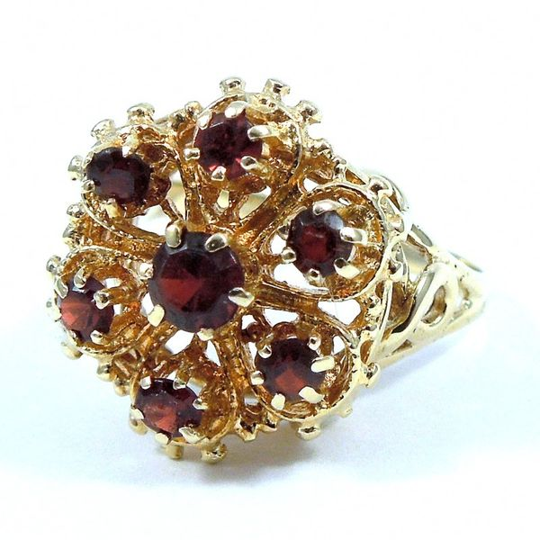 Garnet Cluster Ring Joint Venture Jewelry Cary, NC