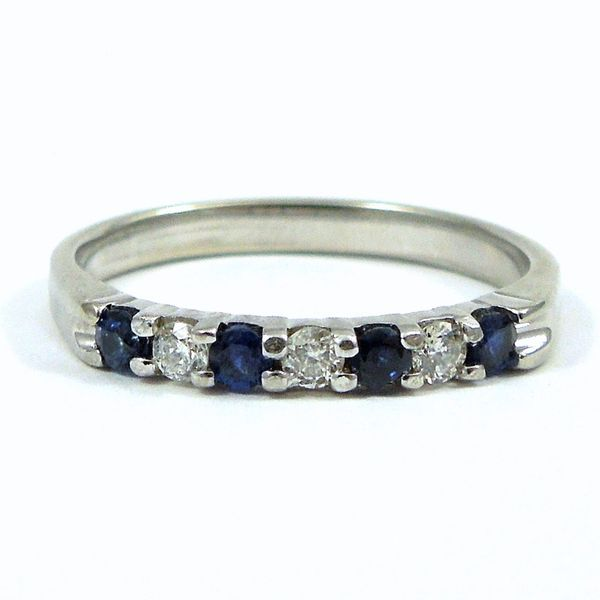 Sapphire & Diamond Wedding Band Joint Venture Jewelry Cary, NC