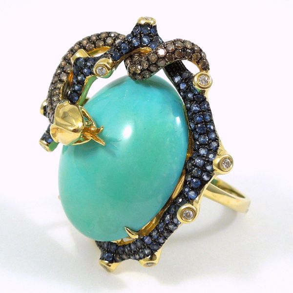 Serpent Turquoise Ring Image 2 Joint Venture Jewelry Cary, NC